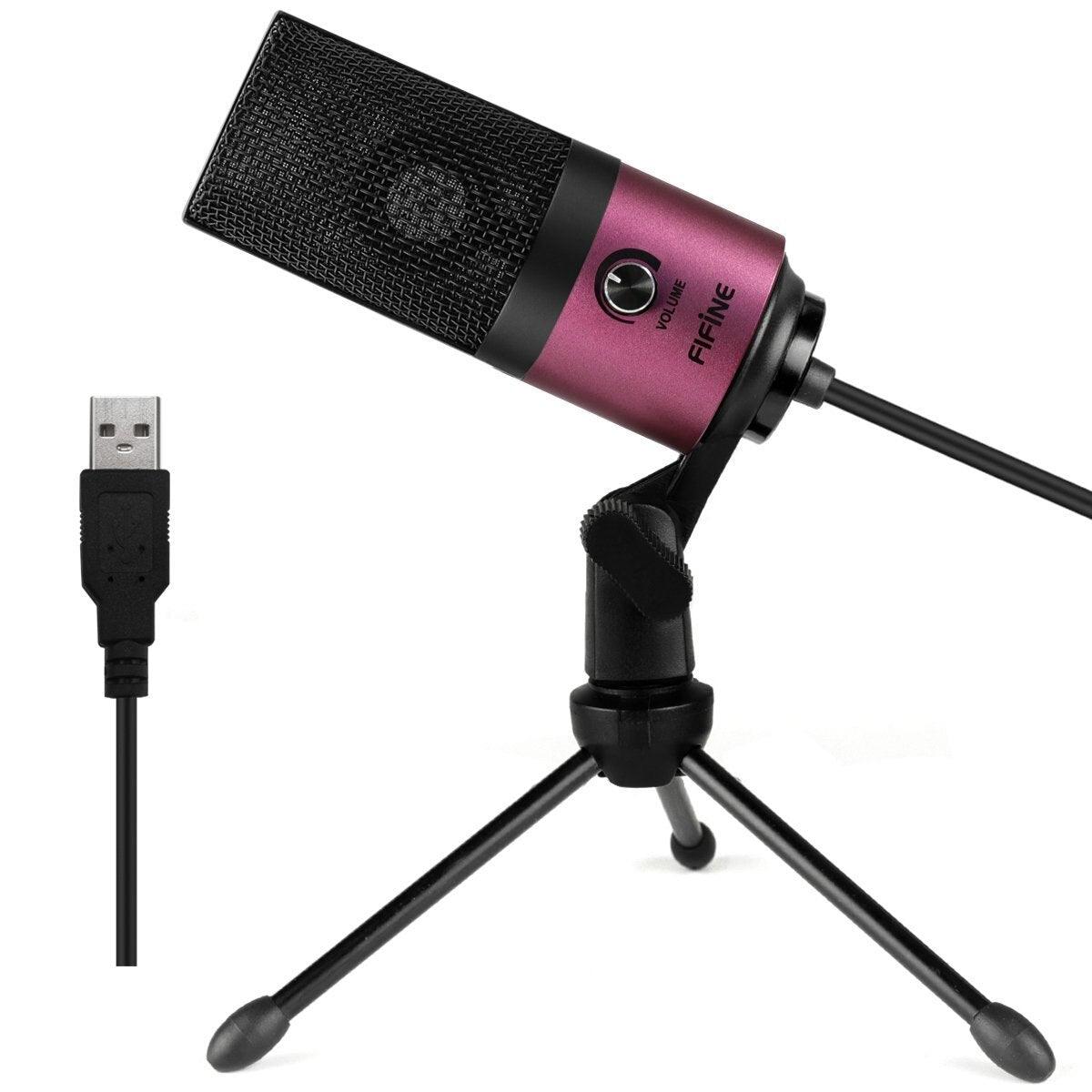 Microphone USB d'enregistrement à condensateur en métal - Fifine™ - Le Grenier Parisien