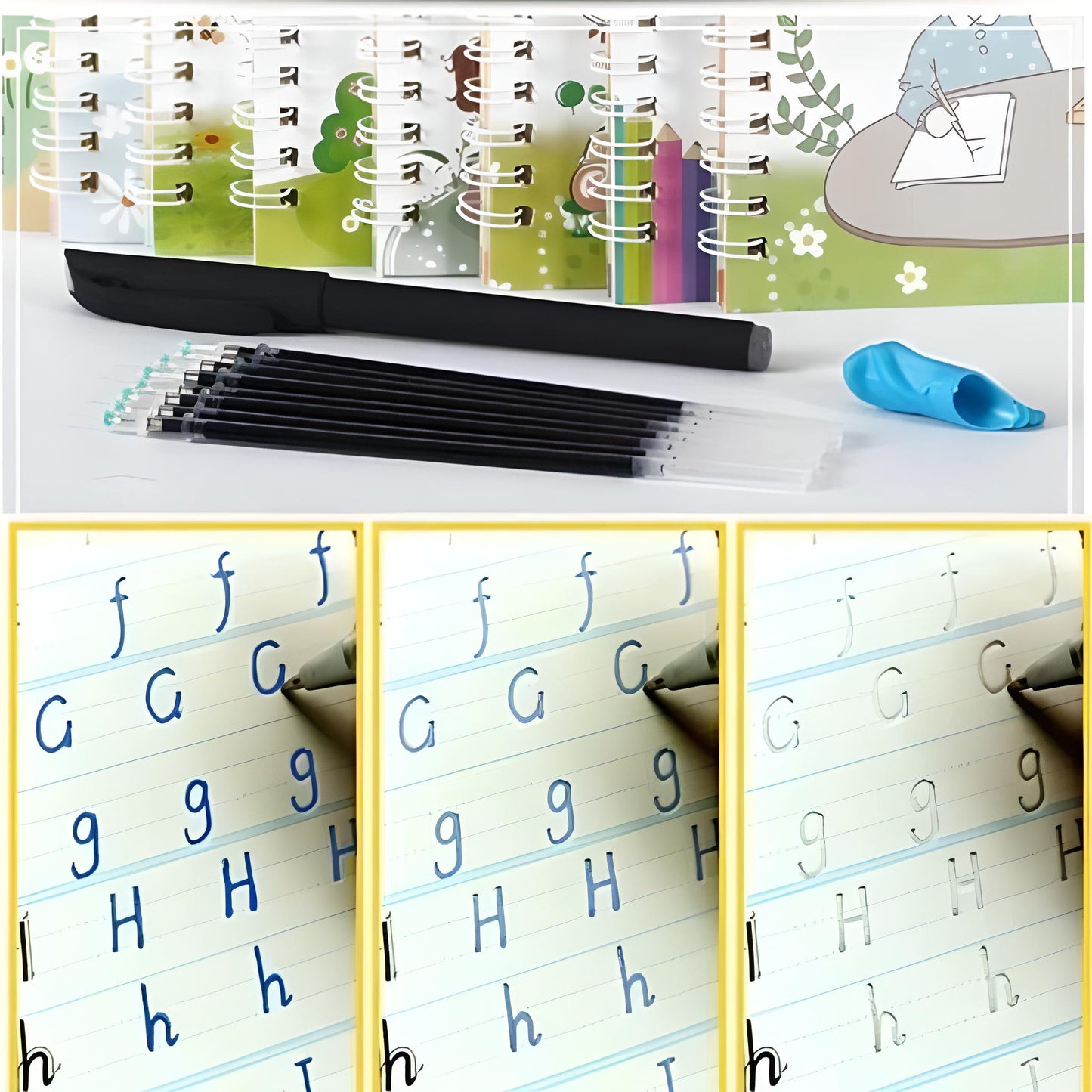 Pack 2 - 8 livres, 2 Stylos, 10 recharges - Enrichissez l'apprentissage des enfants