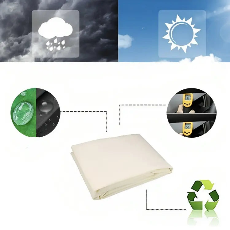 Voile d'ombrage SunStopper™ pour jardin extérieur, plage, camping, patio, piscine, auvent, tente, parasol