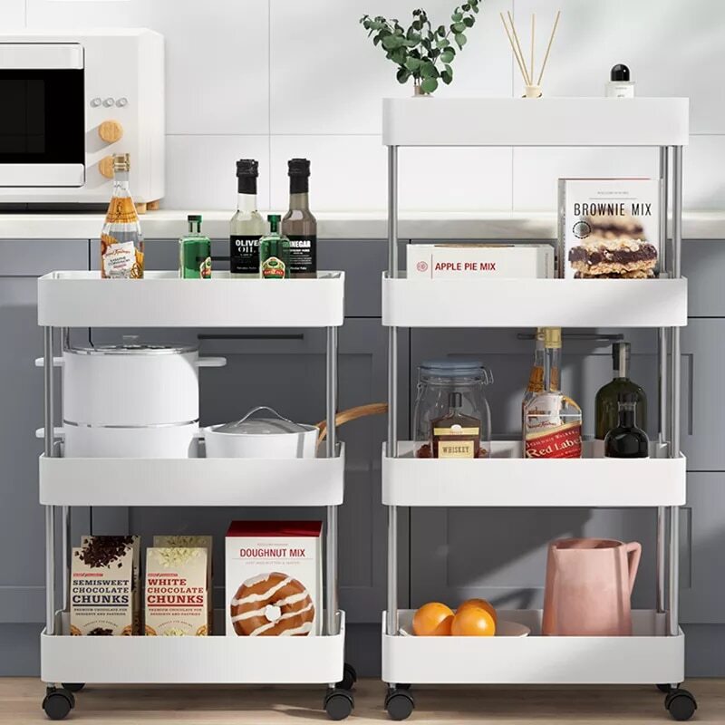 Étagère de rangement mobile pour cuisine et salle de bain - LAYKA™