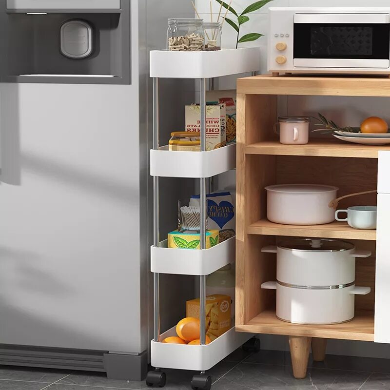 Étagère de rangement mobile pour cuisine et salle de bain - LAYKA™