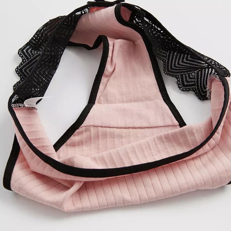 Sous-vêtements en dentelle pour filles, culotte taille basse en pur coton, respirante, sans couture - CottonPanties™