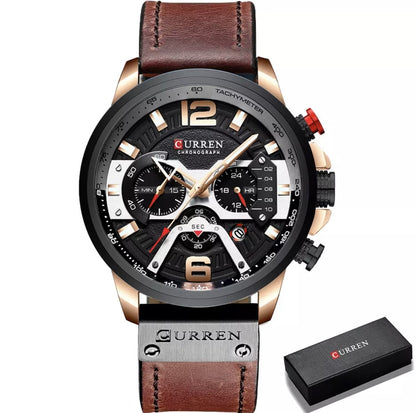 Montre-bracelet en Cuir pour Homme - LuxuryWatch™