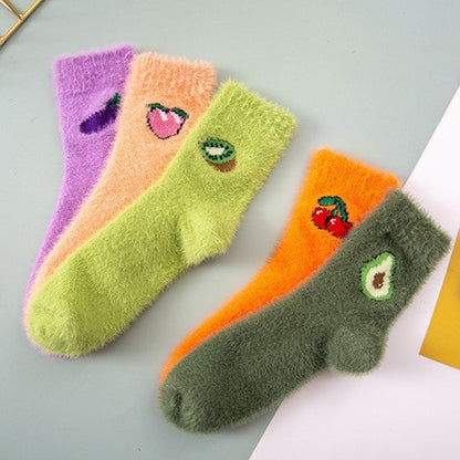 Chaussettes en Polaire Colorées à Motif - Fluffy™