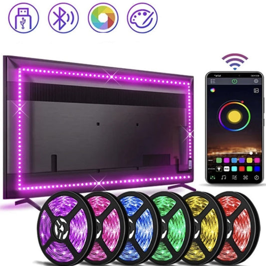 RGB 5050 LED strip light with USB power supply compatible with 24" to 60" TVs, mirrors, PCs - ColorBandRGB™