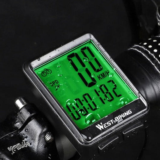 Waterproof wireless bike computer, digital speedometer with backlight, stopwatch - BikeMaster™
