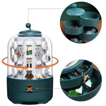 Boîte de rangement à bijoux rotative 360° - OrganisateurVitrine™