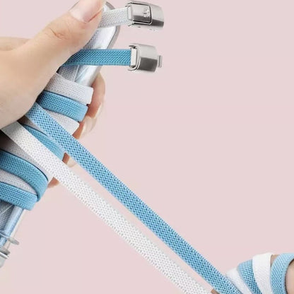 Snap-lock elastic laces for children's and adult sneakers 8mm - LacetClips™