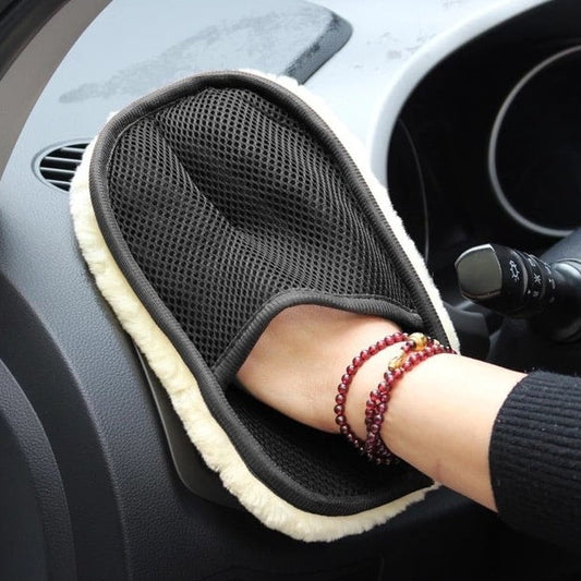Thick wool car wash gloves - UltraGlow™