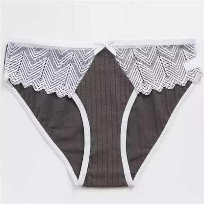 Sous-vêtements en dentelle pour filles, culotte taille basse en pur coton, respirante, sans couture - CottonPanties™