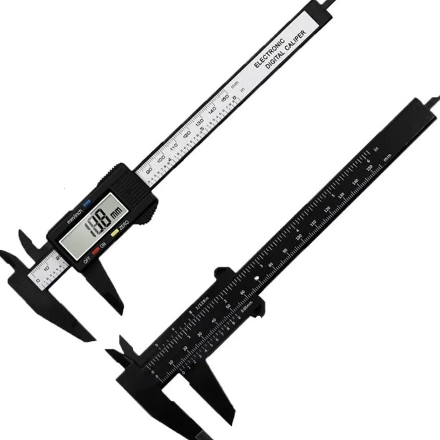 Carbon fiber electronic digital caliper, 150 mm, Vernier dial, digital micrometer, measuring tools - DigitalMicrometer™