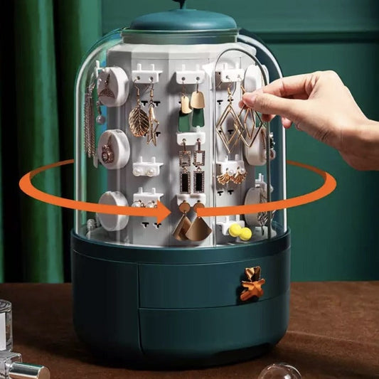 Boîte de rangement à bijoux rotative 360° - OrganisateurVitrine™
