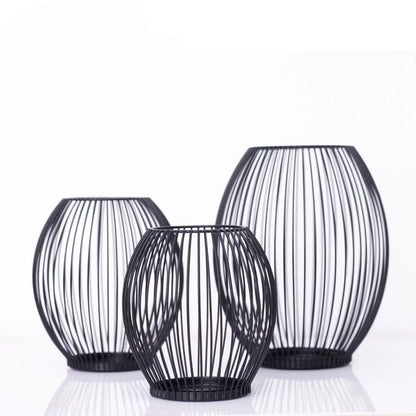 Bougeoir en fer creux - CandleCage™