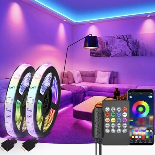 RGB 5050 LED strip light with USB power supply compatible with 24" to 60" TVs, mirrors, PCs - ColorBandRGB™