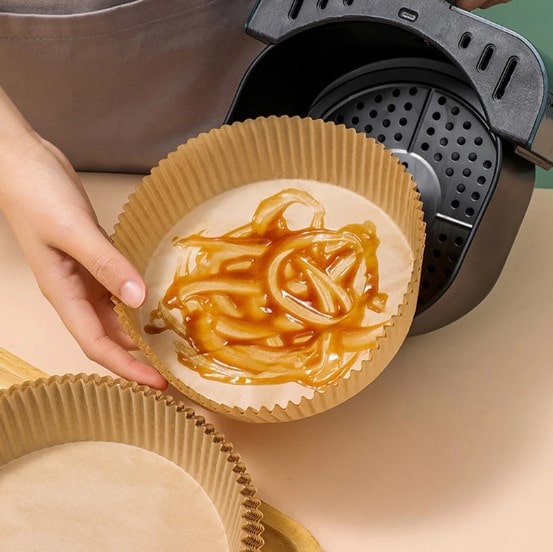 Set of 50 Siliconized Paper Baskets for Oil-Free Deep-Fat Fryers - CleanFry™