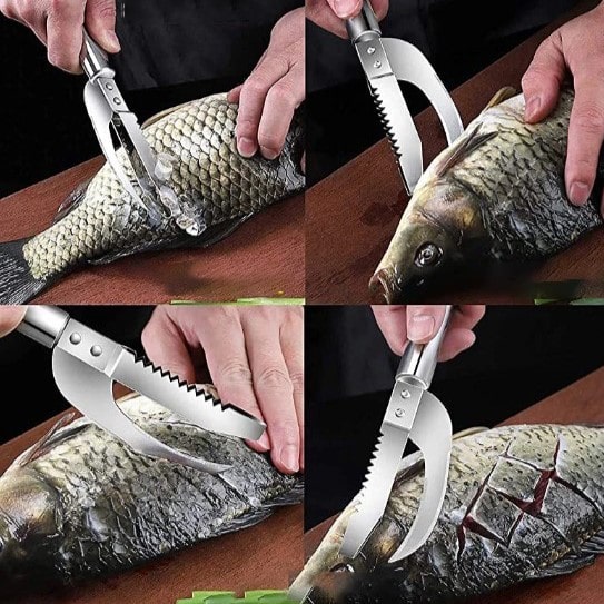 Couteau à Ecailles de Poisson 3 en 1- Fish & Go™