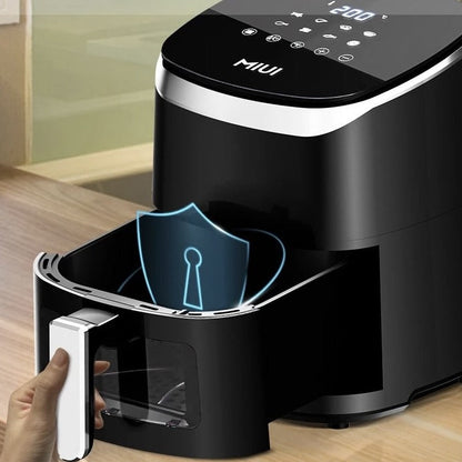 Friteuse sans huile avec fenêtre visible et écran tactile 4.5L/5L - No-OilFryer™