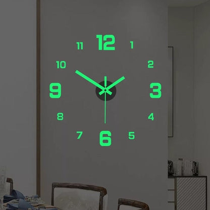 Horloge numérique lumineuse et silencieuse, autocollant mural - AdhesiveClock™