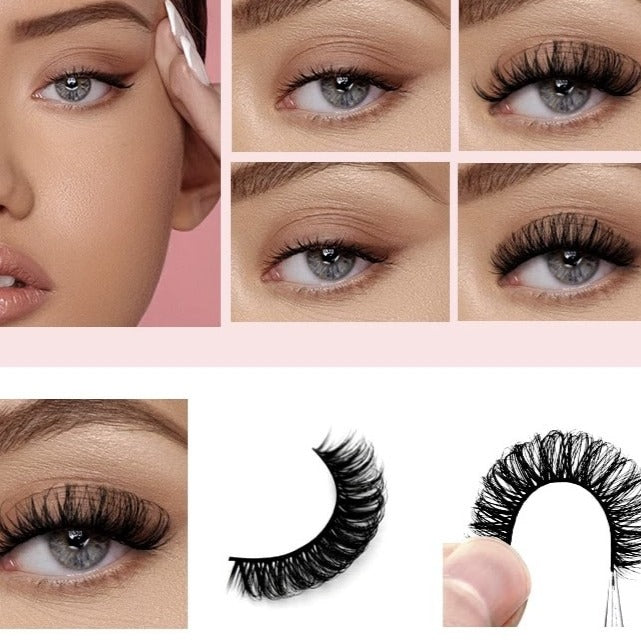 Faux cils 3D oeil de chat, volume dramatique effet naturel - GlamEyelash™