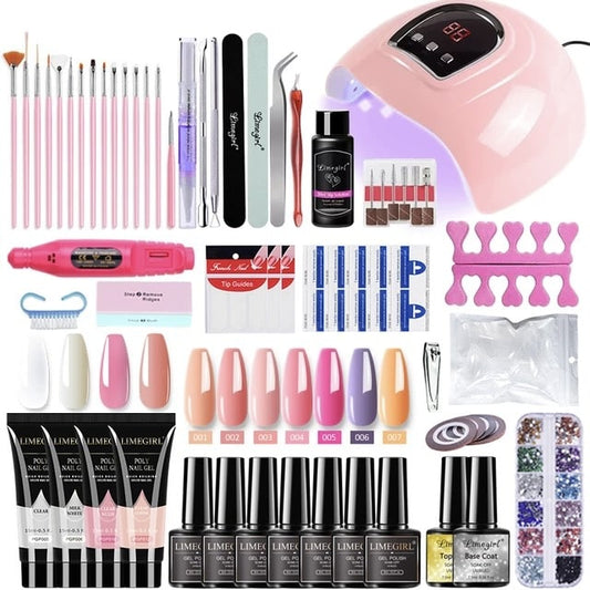 Manicure Kit with Nail Dryer Lamp, Machine, Drill and Gels, Nail Art Tools, Nail Polish - NailKit™