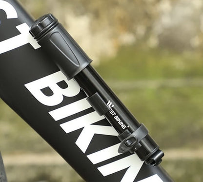 Aluminum alloy mini bicycle pump, manual air pump for bicycles, tire inflator - CycloneAir™