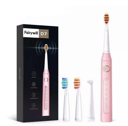 USB rechargeable electric toothbrush, 8 spare heads - E-ToothBrush™
