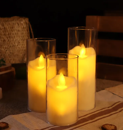 Lampe LED électrique sans flamme, verre acrylique, batterie scintillante, fausse bougie chauffe-plat, bougie en vrac pour mariage et Noël, 6 pièces - SafeFlame™
