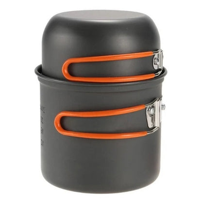 Camping, picnic and barbecue pots. Portable and foldable, outdoor pot set for 1 person - CampCook™