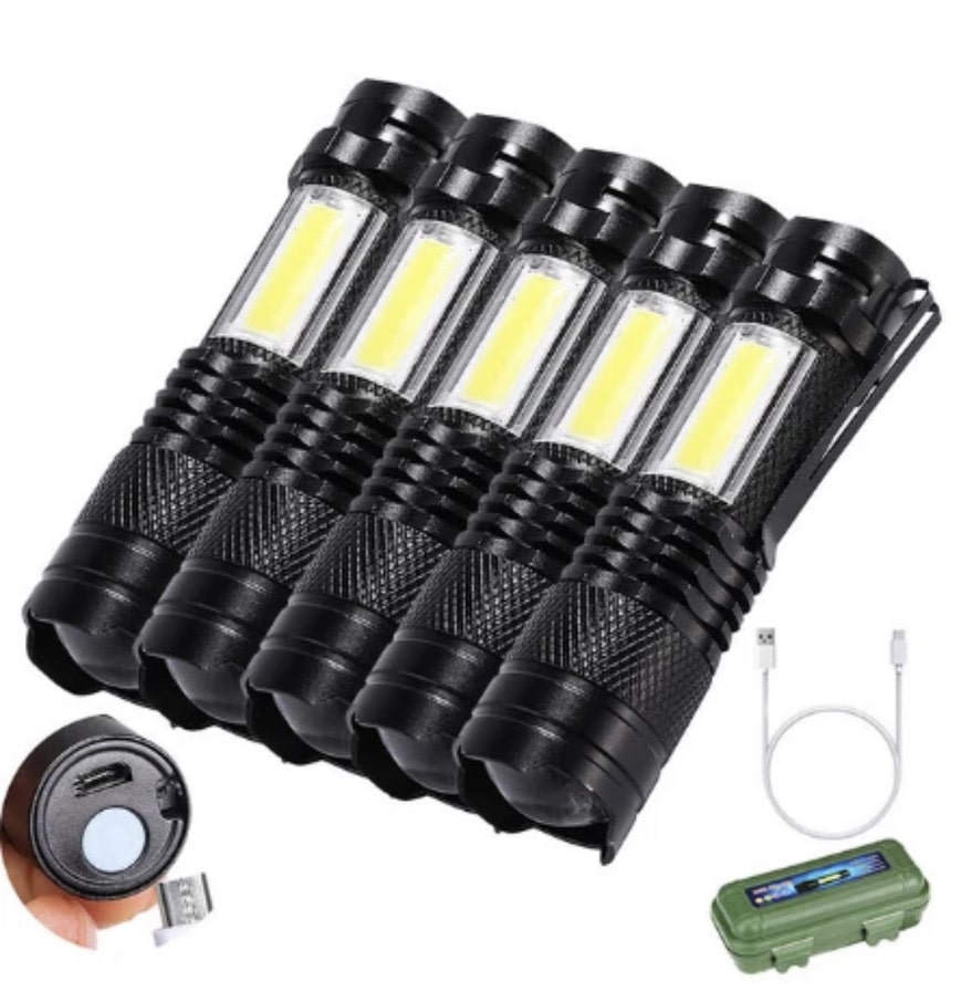 XP-G Q5 Portable Rechargeable Flashlight, Torch, Lantern, 3 Lighting Modes, Camping Lamp - LightCamp™