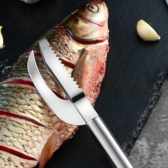 Couteau à Ecailles de Poisson 3 en 1- Fish & Go™