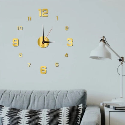Horloge numérique lumineuse et silencieuse, autocollant mural - AdhesiveClock™