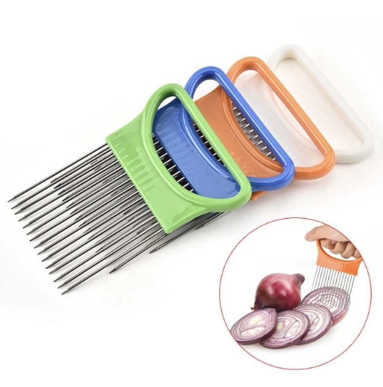 Coupe oignons, support de coupe à aiguille en acier inoxydable  - OnionCut™