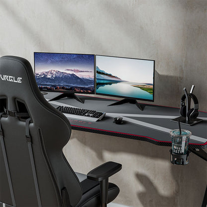 Table de Gaming en Métal effet Carbone avec crochet - Karbon™