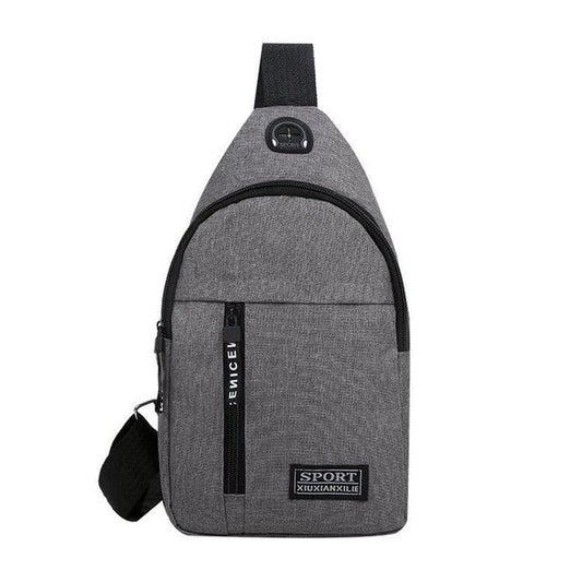 Men's solid-colored chest bag, small fashionable casual outdoor bag - CasualBag™