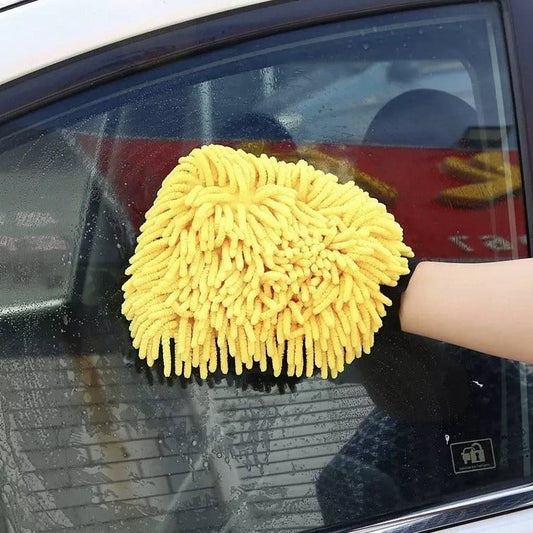 Microfiber chenille car wash gloves, wax brush, double-sided car care glove - CarWash™