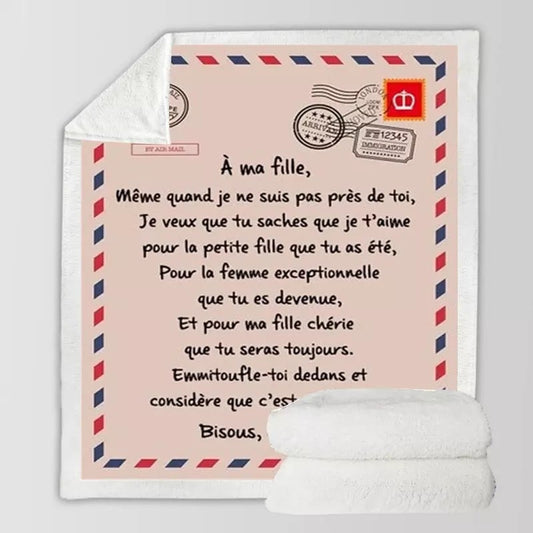 Couverture polaire réversible cadeau personnalisé  - LoveCustomGift™
