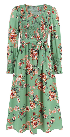 Robe légère à fleurs en polyester - Flowerdress™