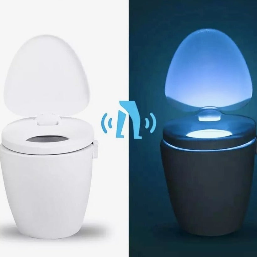 Waterproof LED lamp with PIR motion sensor, backlighting for toilet bowl, 8 colors - ToiletLight™