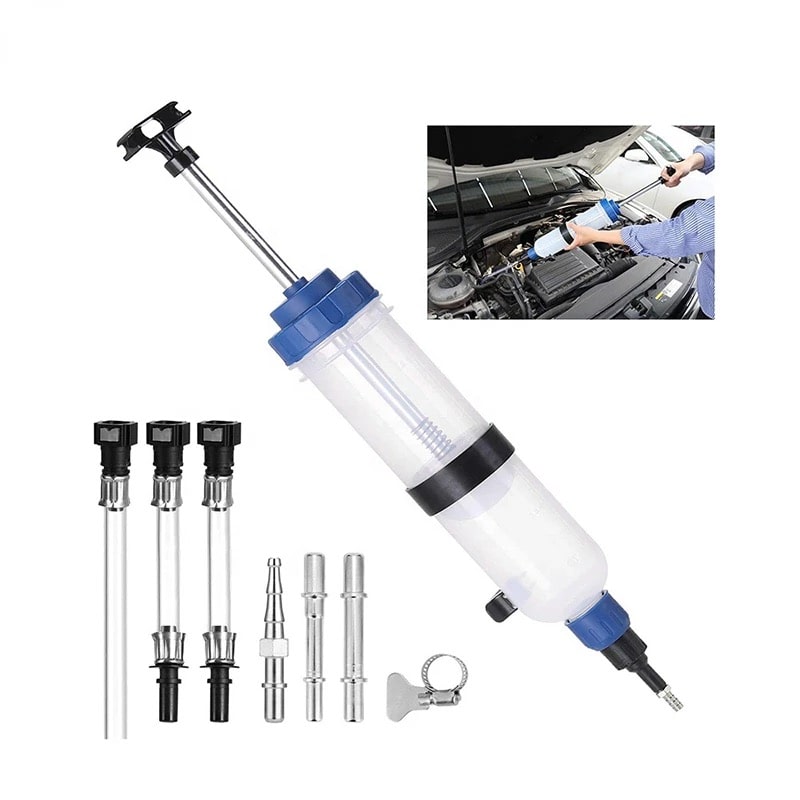 Plastic syringe, reusable pump, suction injector for oil and water fluids - LiquidExtractor™