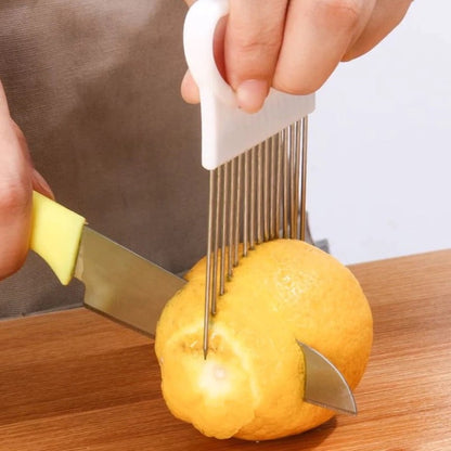 Coupe oignons, support de coupe à aiguille en acier inoxydable  - OnionCut™