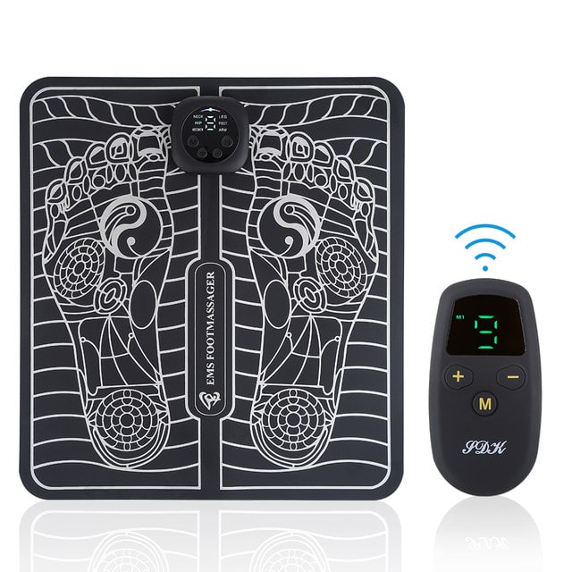 Tapis de pieds EMS avec contrôleur, stimulation électrique des muscles, massage des pieds, relaxation des jambes, stimulation de la circulation sanguine, soulagement de la douleur - FeetMat™