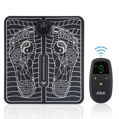 Tapis de pieds EMS avec contrôleur, stimulation électrique des muscles, massage des pieds, relaxation des jambes, stimulation de la circulation sanguine, soulagement de la douleur - FeetMat™
