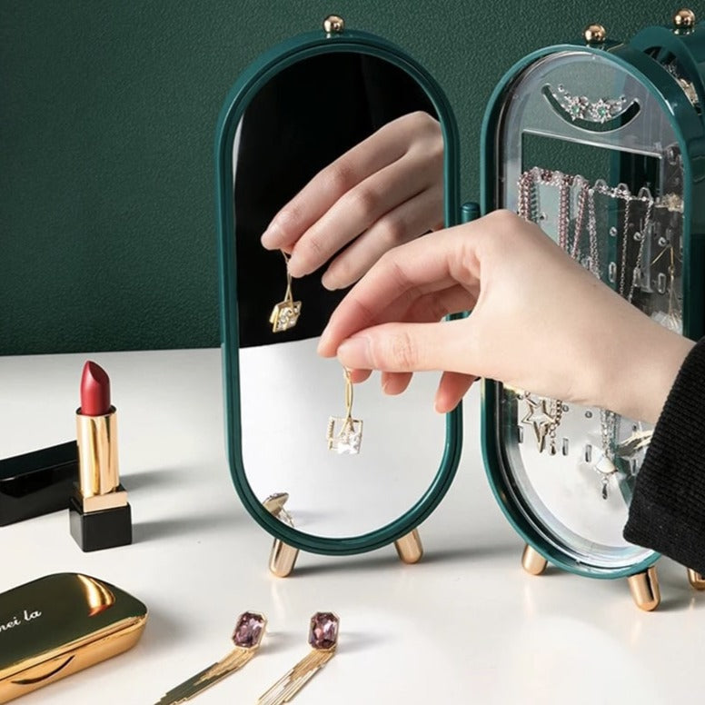 Boîte de rangement à bijoux rotative 360° - OrganisateurVitrine™