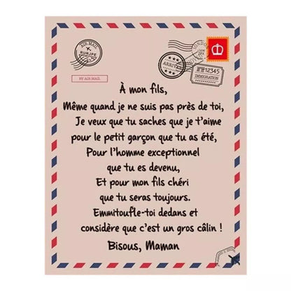 Couverture polaire réversible cadeau personnalisé  - LoveCustomGift™