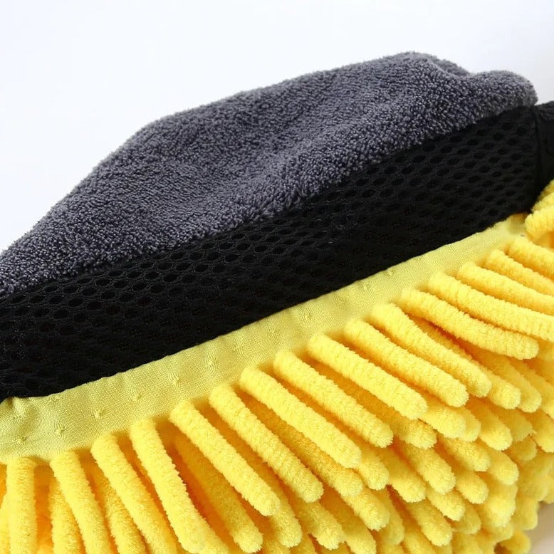 Microfiber chenille car wash gloves, wax brush, double-sided car care glove - CarWash™