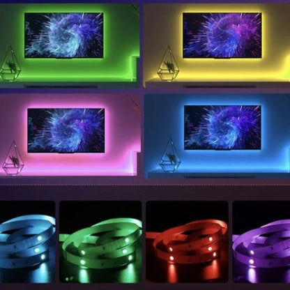 RGB 5050 LED strip light with USB power supply compatible with 24" to 60" TVs, mirrors, PCs - ColorBandRGB™