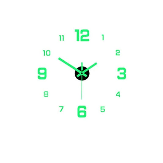 Horloge numérique lumineuse et silencieuse, autocollant mural - AdhesiveClock™