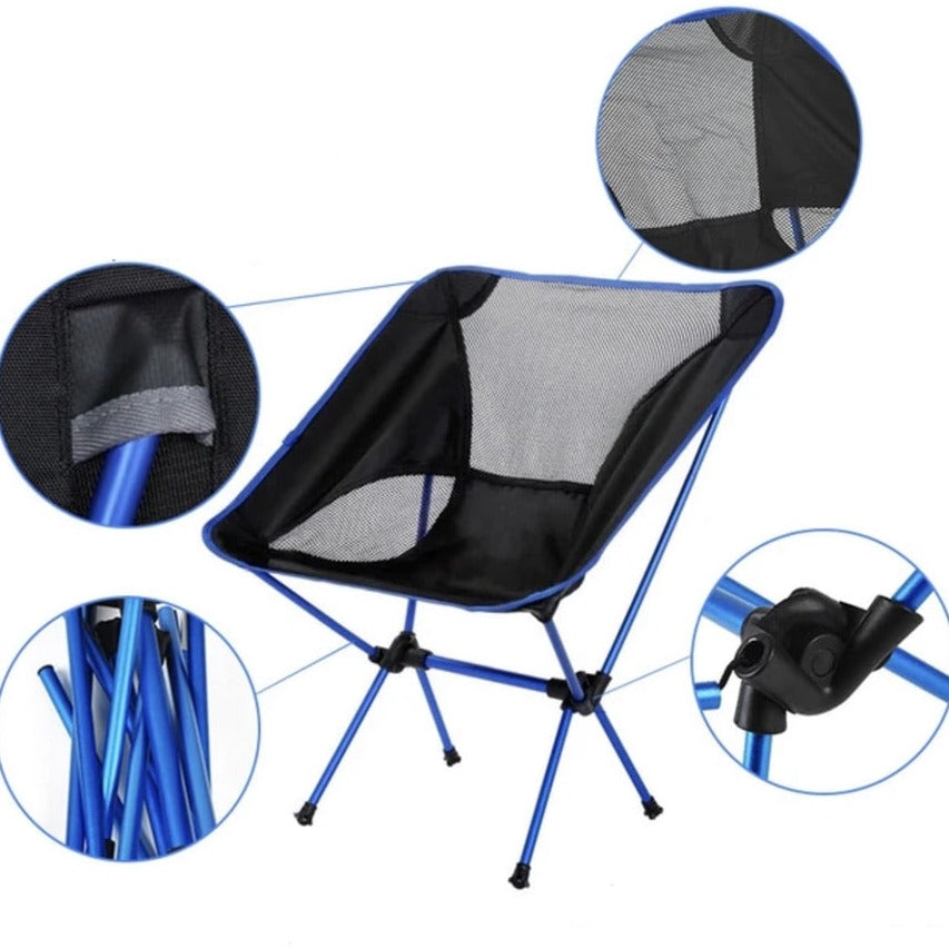 Ultra lightweight folding and portable chair for camping, beach, fishing, travel, hiking, picnic - UltraLightChair™