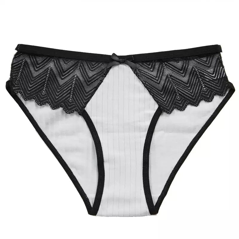 Sous-vêtements en dentelle pour filles, culotte taille basse en pur coton, respirante, sans couture - CottonPanties™