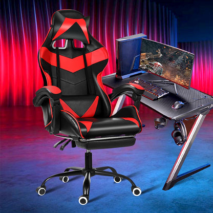 Chaise Gaming Ergonomique Pivotante et relevable en Cuir - DarkSeat™